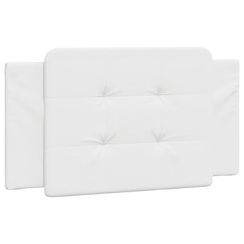 vidaXL Headboard Cushion "Zadar" White 39.4" Faux Leather