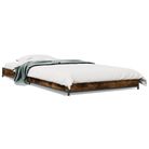 vidaXL Bed Frame without Mattress Smoked Oak 29.5"x74.8"