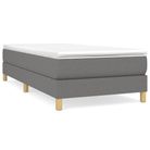 vidaXL Box Spring Bed Frame Dark Grey Twin XL Fabric (US Only)