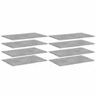 vidaXL Bookshelf Boards 8 pcs Concrete Grey 80x50x1.5 cm Engineered Wood