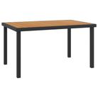 vidaXL Garden Table Brown 140x90x74 cm Aluminium and WPC