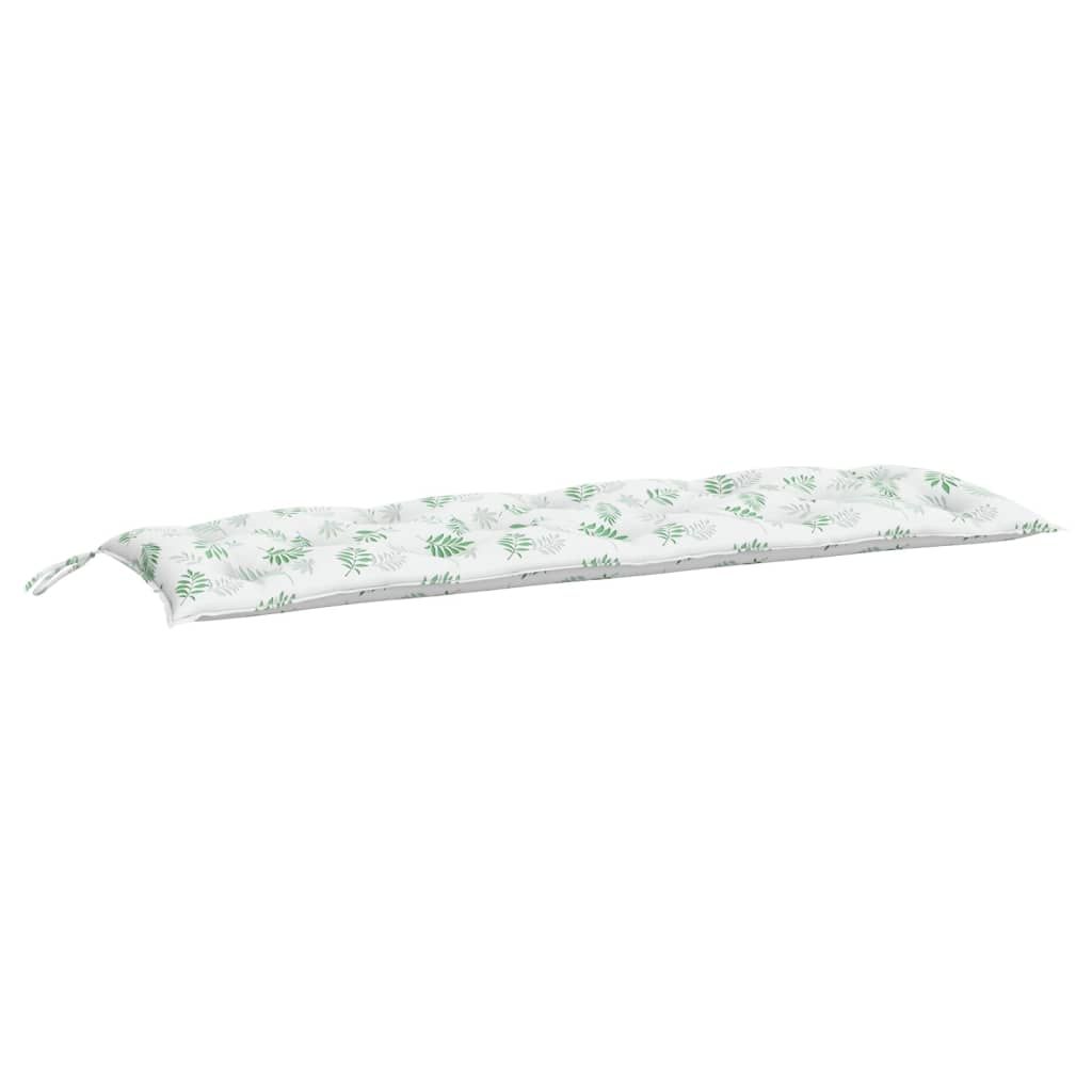 vidaXL Garden Bench Cushion Leaf Pattern 150x50x7 cm Oxford Fabric