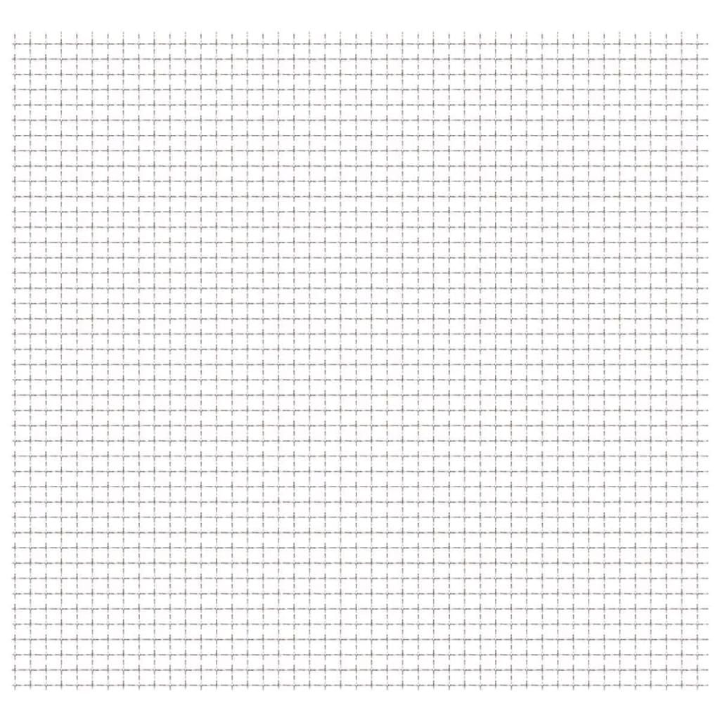 vidaXL Crimped Garden Wire Fence Stainless Steel 19.7"x19.7" 1.2"x1.2"x0.1"