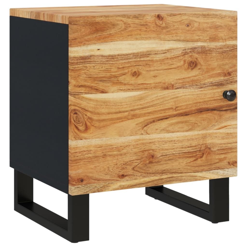 vidaXL Bedside Cabinet 15.7"x13"x18.1" Solid Wood Acacia