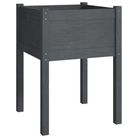 vidaXL Garden Planter Gray 19.7"x19.7"x27.6" Solid Wood Pine
