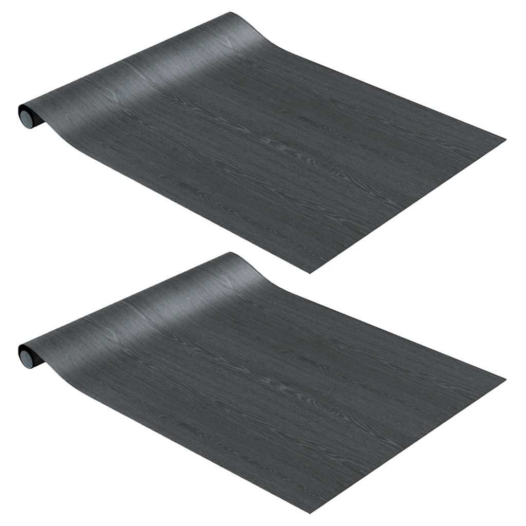vidaXL Self-adhesive Furniture Films 2 pcs Dark Wood 500x90 cm PVC