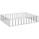 vidaXL 40-Panel Dog Playpen Black 50x100 cm Powder-coated Steel