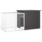 vidaXL Chicken Cage Anthracite 200x91x100 cm Galvanised Steel