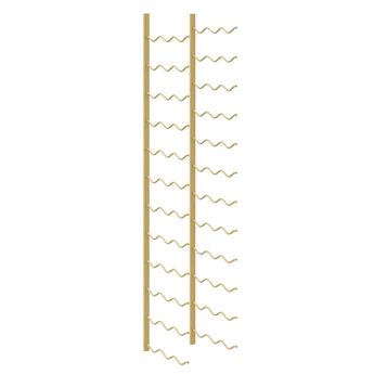 vidaXL Wall Mounted Wine Rack for 36 Bottles Gold Iron
