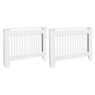 vidaXL Radiator Covers 2 pcs White Engineered Wood 44.1"