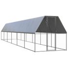 vidaXL Outdoor Chicken Cage 6.6âx39.4âx6.6â Galvanized Steel