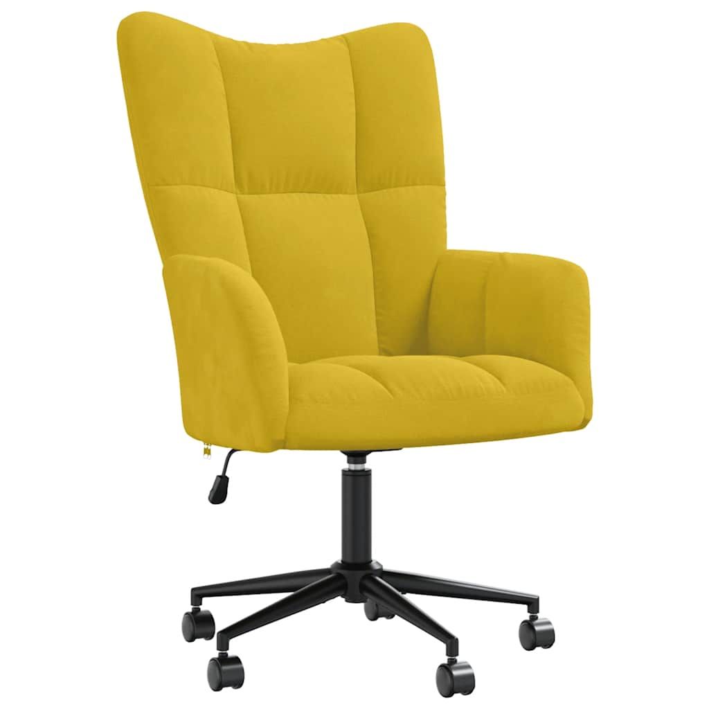 vidaXL Relaxing Chair Mustard Yellow Velvet