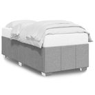 vidaXL Bed Frame without Mattress Light Gray Twin XL Fabric