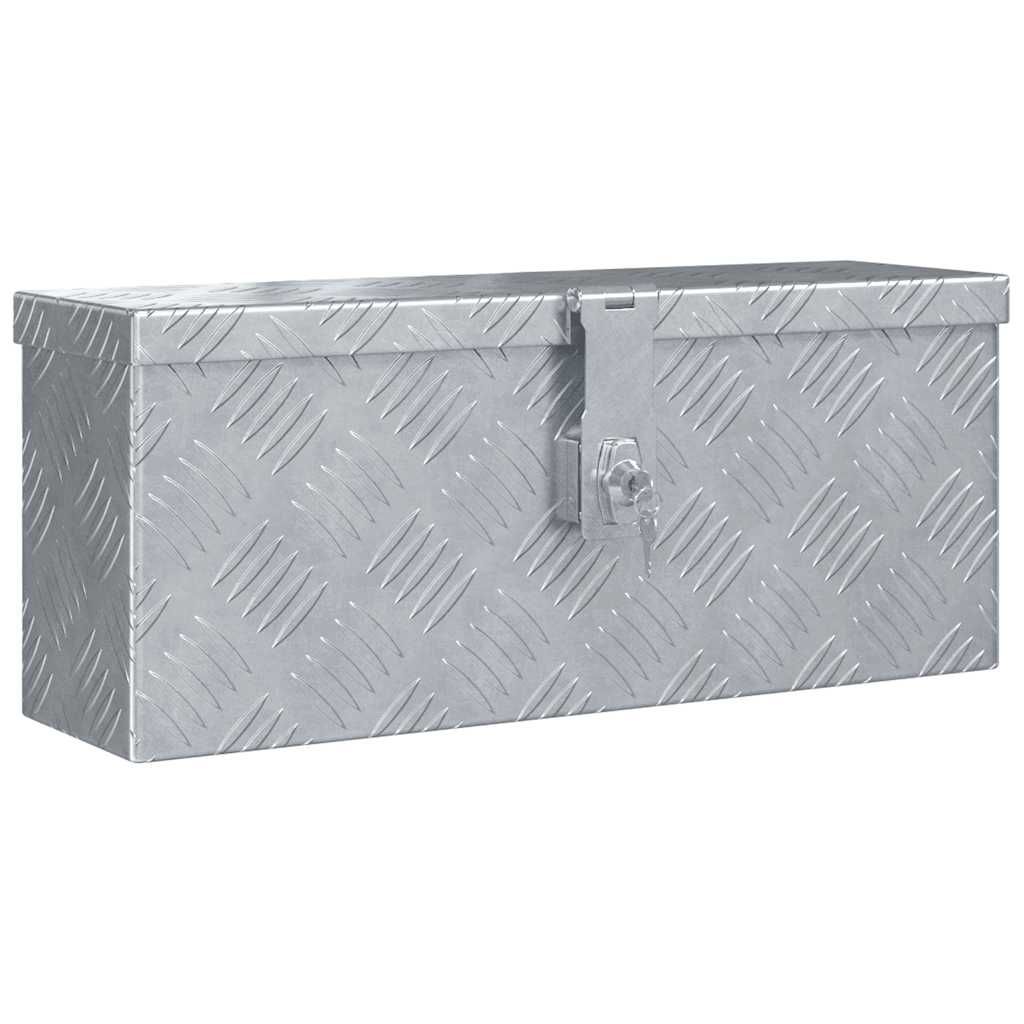 vidaXL Aluminum Box 19.1"x5.5"x7.9" Silver