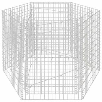 vidaXL Hexagonal Gabion Raised Bed 63"x55.1"x39.4"