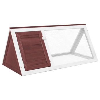 vidaXL Animal Rabbit Cage Brown Wood