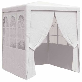 vidaXL Professional Party Tent with Side Walls 8.2'x8.2' White 0.3 oz/ftÂ²