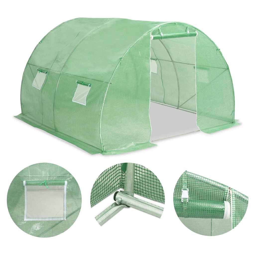 vidaXL Greenhouse 96.9 ftÂ² 118.1"x118.1"x78.7"