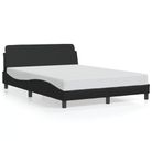 vidaXL Bed Frame "Dover" Black 137x190 cm Faux Leather