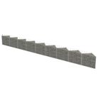 vidaXL Gabion Wall Galvanised Steel 630x30x50 cm