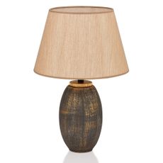 Grey/beige table lamp with fabric shade (height 46 cm) – Opviq lights