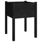 vidaXL Garden Planter Black 19.7"x19.7"x27.6" Solid Wood Pine