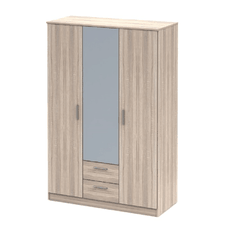 Three-door wardrobe with mirror, sonoma oak NOKO-SINGA 82