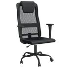 vidaXL Office Chair Black Mesh Fabric and Faux Leather