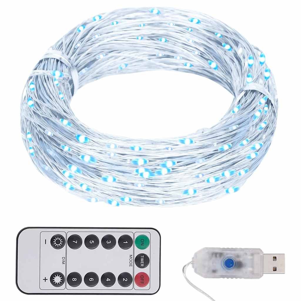 vidaXL LED String with 150 LEDs Cold White 49.2'