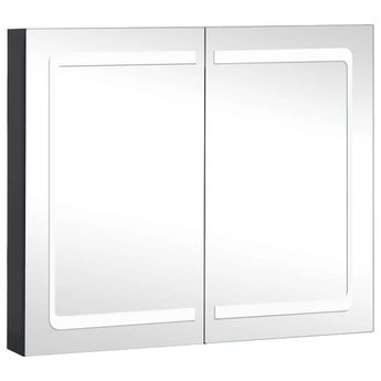 vidaXL LED Bathroom Mirror Cabinet 31.5"x4.8"x26.8"