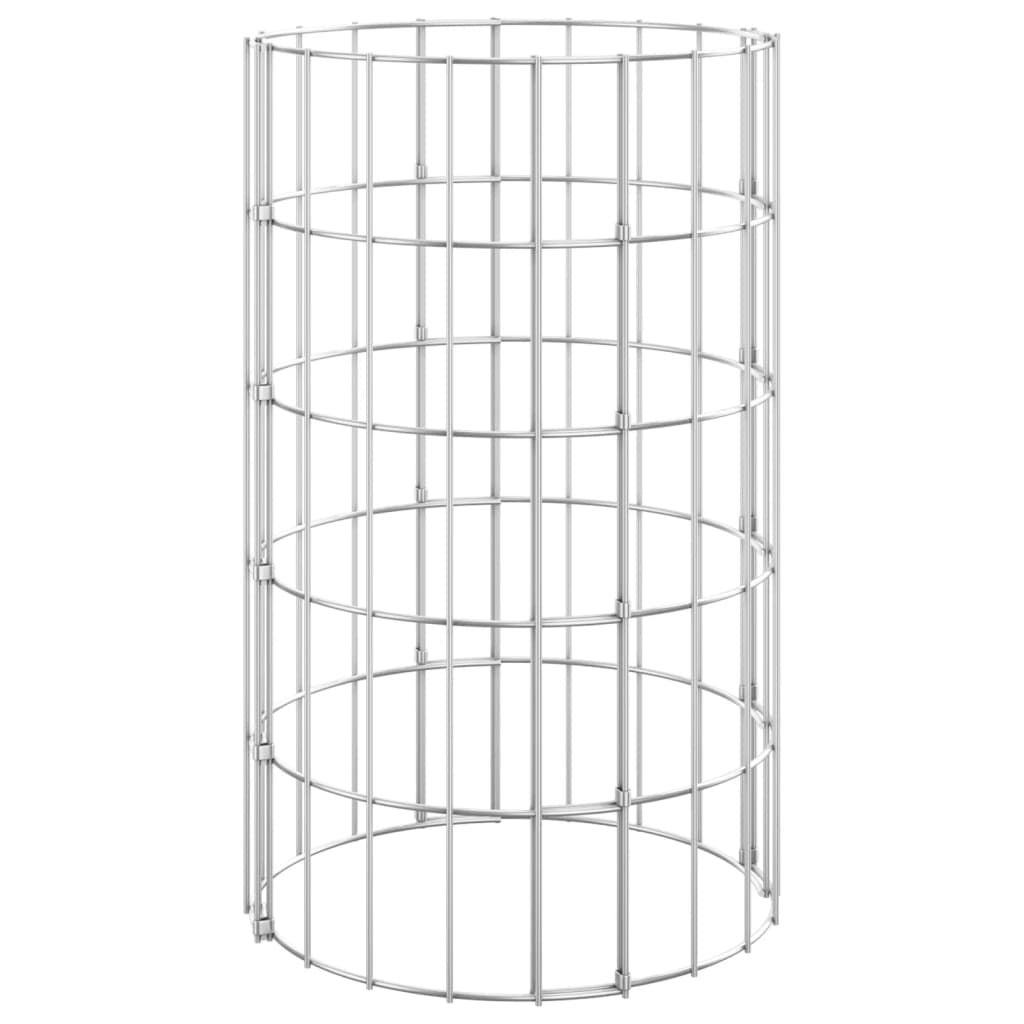 vidaXL Circular Gabion Pole Galvanized Steel Ã11.8"x19.7"