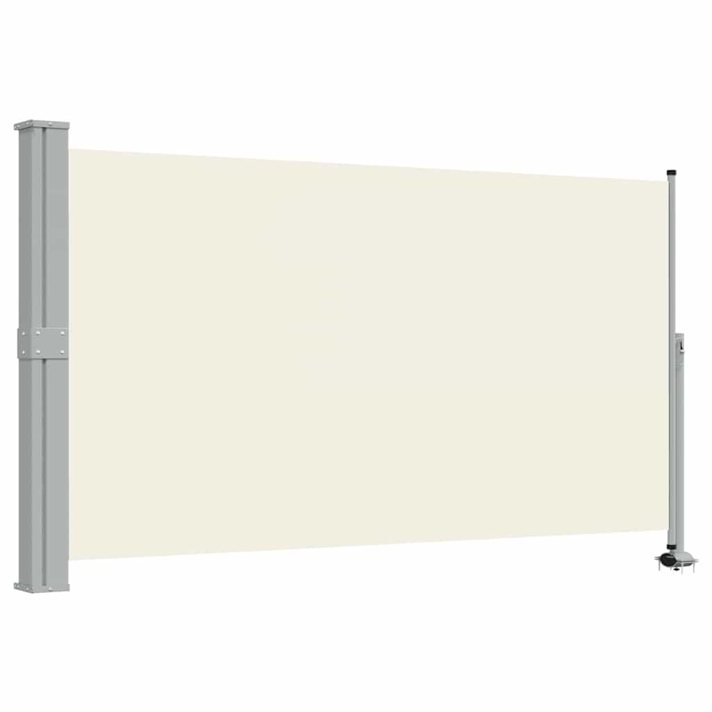 vidaXL Patio Retractable Side Awning 55.1"x118.1" Cream