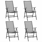 vidaXL Folding Mesh Chairs 4 pcs Steel Anthracite