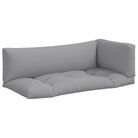 vidaXL Pallet Cushions 3 pcs Gray Fabric