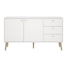 White low chest of drawers 149x82 cm Bodo – Tvilum