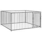 vidaXL Outdoor Dog Kennel 78.7"x78.7"x39.4"
