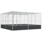 vidaXL Aviary Silver 164.6"x163"x83.5" Steel