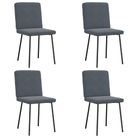 vidaXL Dining Chairs 4 pcs Dark Gray Velvet