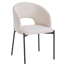 Dining chair, beige/black, LONKA