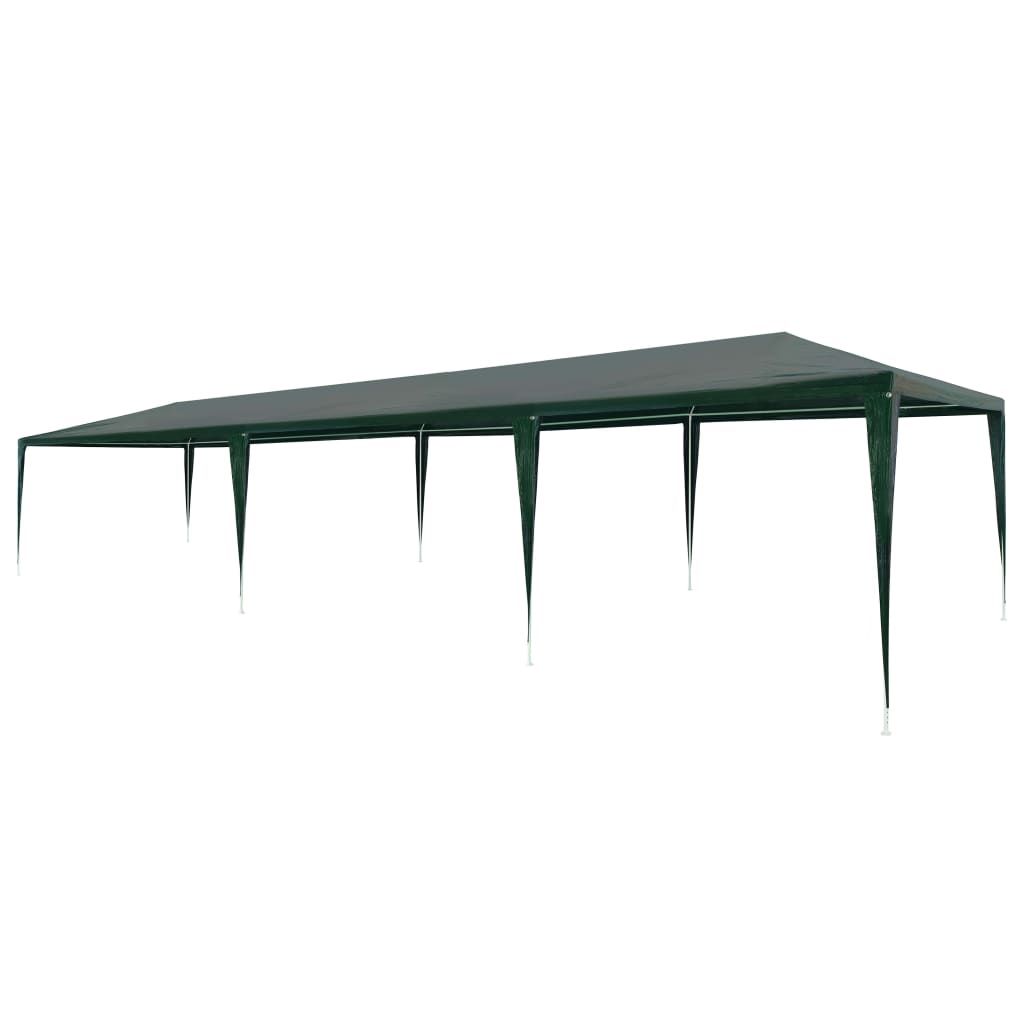 vidaXL Party Tent PE Green 9.8'x29.5'