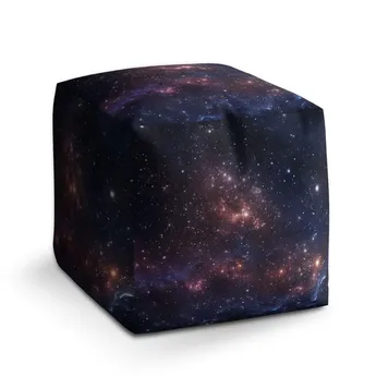 Sablio Taburet Cube Noční obloha - 60x60x60 cm