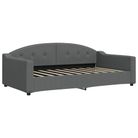 vidaXL Day Bed without Mattress Dark Grey 100x190 cm Fabric
