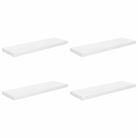 vidaXL Floating Wall Shelves 4 pcs High Gloss White 80x23.5x3.8 cm MDF