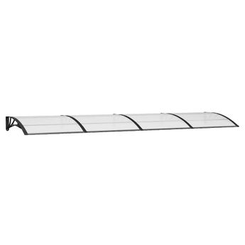 vidaXL Door Canopy Black 157.5"x39.4" Polycarbonate