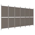 vidaXL 6-Panel Room Divider Anthracite 300x200 cm Fabric