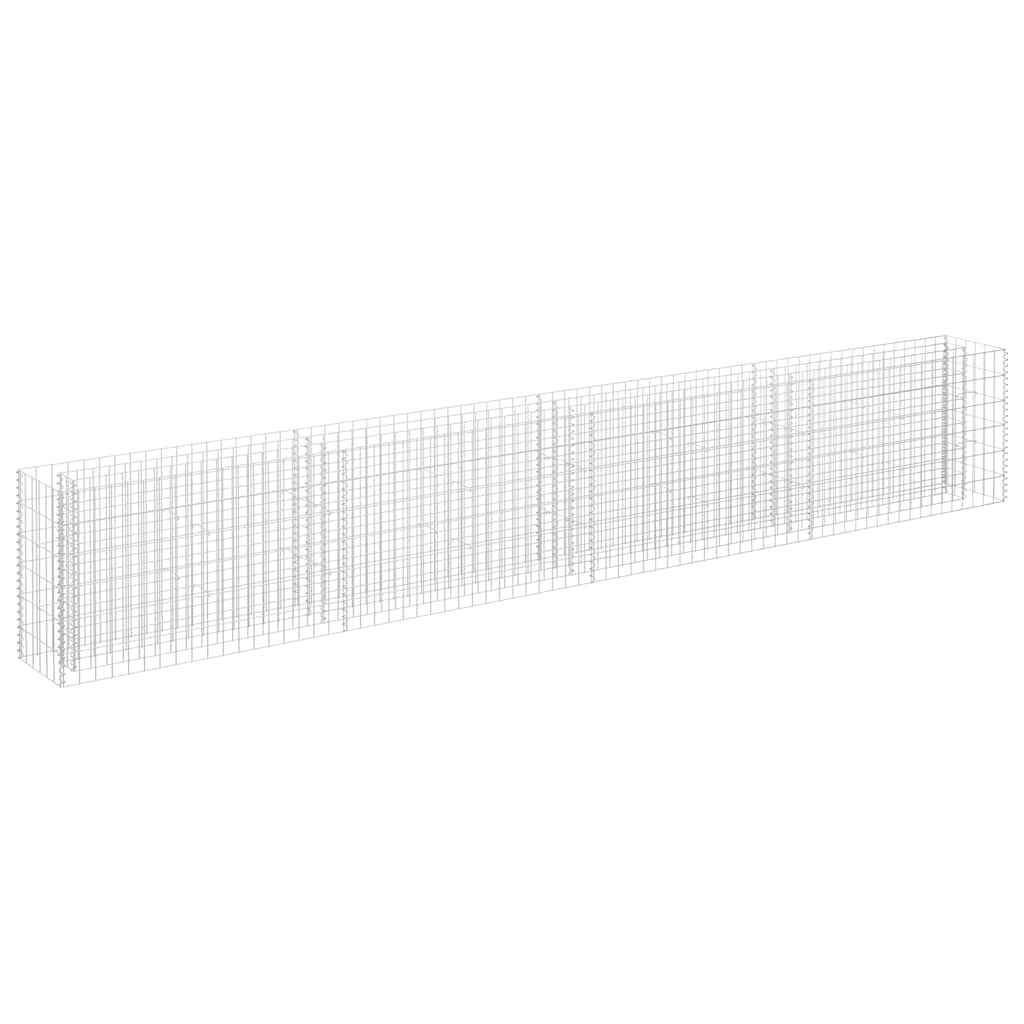 vidaXL Gabion Raised Bed Galvanised Steel 360x30x60 cm