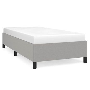 vidaXL Bed Frame without Mattress Light Gray 39.4"x79.9" Twin XL Fabric