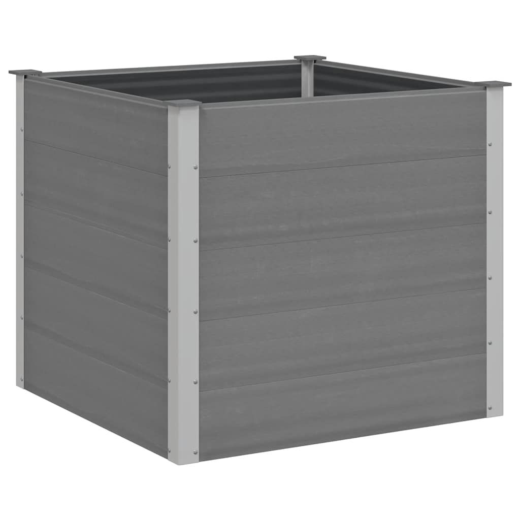 vidaXL Garden Raised Bed WPC 39.4"x39.4"x35.8" Gray