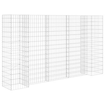vidaXL H-Shaped Gabion Planter Steel Wire 102.4"x15.7"x59.1"