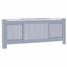 vidaXL Engineered Wood Radiator Cover Gray 80.7"